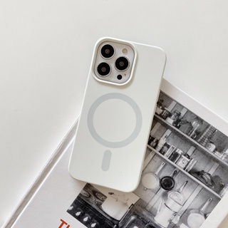 Ốp Điện Thoại TPU Silicone Màu Trơn Mẫu Mới Từ Tính Cho Iphone 13 Pro Max IPhone12