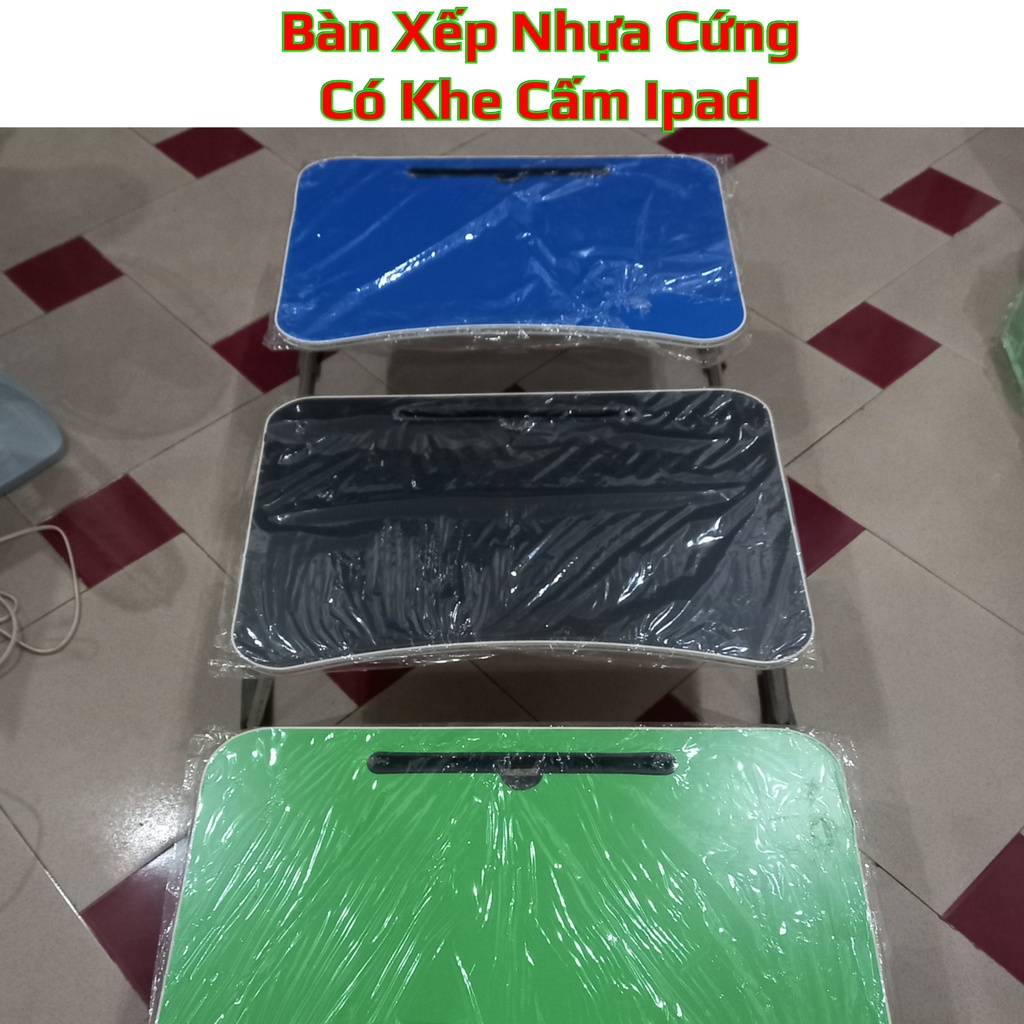 Bàn xếp học sinh đa năng , bàn xếp gấp gọn có khe cấm ipad ( Kích thước 40x60x30cm )