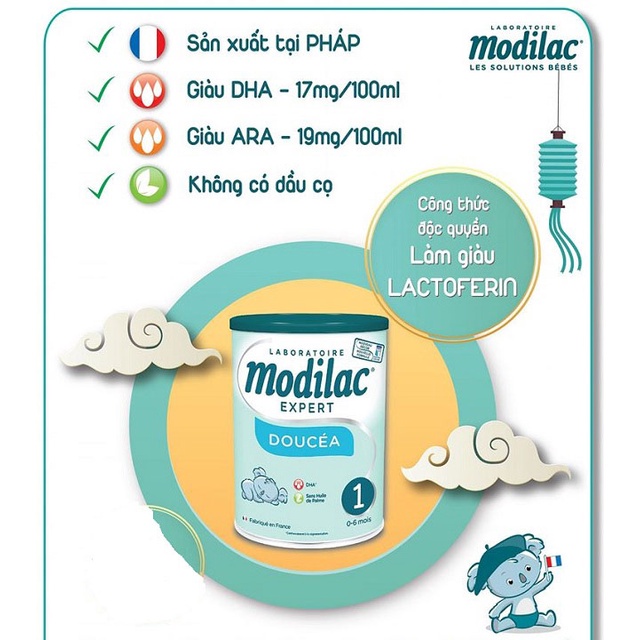 [DATE 2023] Sữa bột Modilac Pháp số 1, 2, 3 - 800g