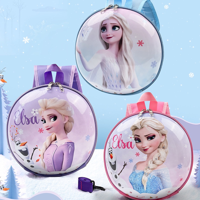 Balo 3D hình công chúa ELSA cho bé gái học mẫu giáo– CHỌN MẪU- Cặp ELSA 3D cho bé đi học, size 25x7cm