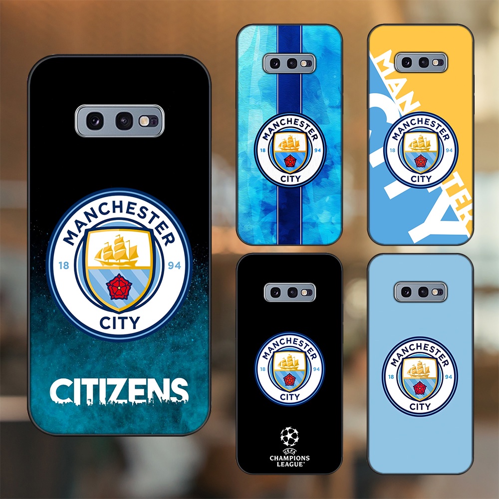 Ốp lưng Samsung S10e viền đen in hình Manchester City MC
