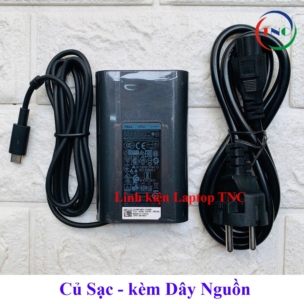 Sạc Laptop Dell 20V 3.25A 65W chân C type c - hàng mới