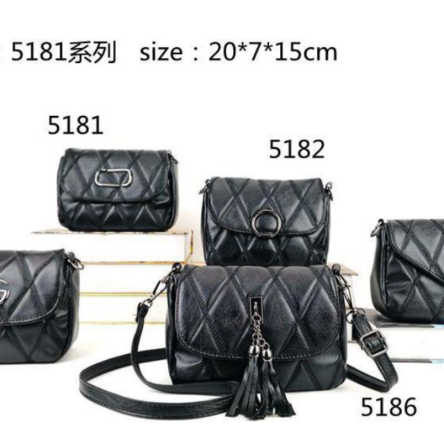 Túi da mềm đeo chéo nữ size 20