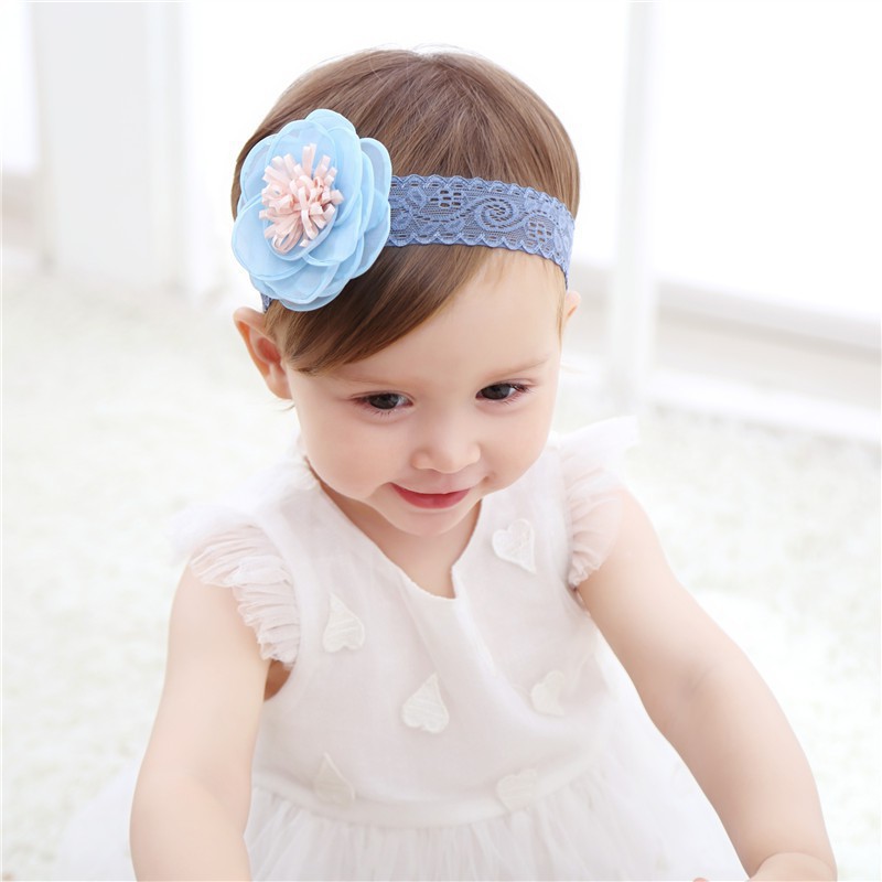 Băng đô ren hoa dễ thương cho bé gái