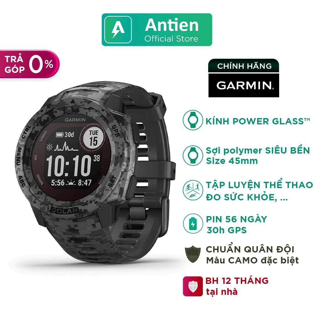 Đồng hồ Garmin Instinct Solar Camo Edition - Chính Hãng