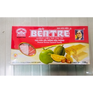 (Sản phẩm mới ) Kẹo dừa đậu phộng sầu riêng Bến Tre 300gram