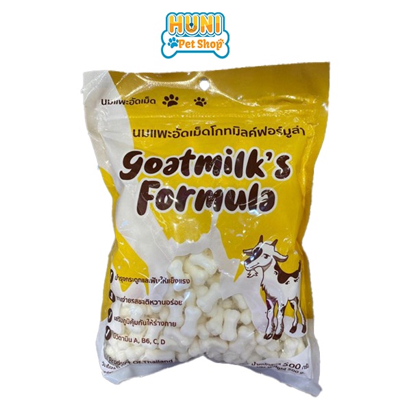 Xương sữa dê canxi cô đặc Goat's Milk Formula xương cho chó, gói 500 viên - Huni Petshop