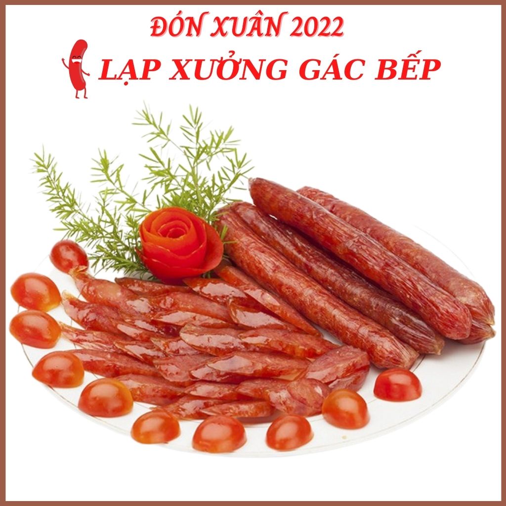 Lạp xưởng gác bếp Sapa loại đặc biệt gói 500gr loại nhiều nạc, ăn thơm bùi, ăn trực tiếp hoặc xào rau rất ngon