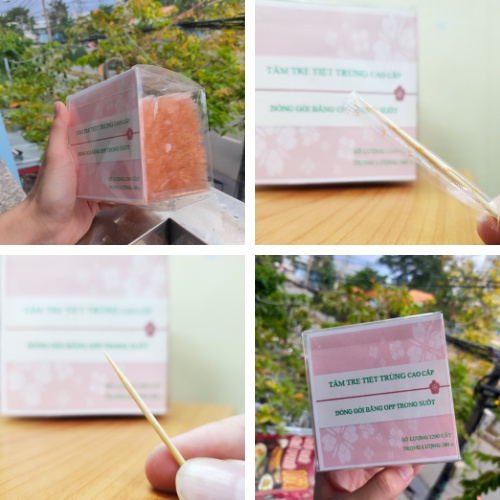 Hộp Tăm Tre Cao Cấp Tiệt Trùng An Toàn Không Hóa Chất