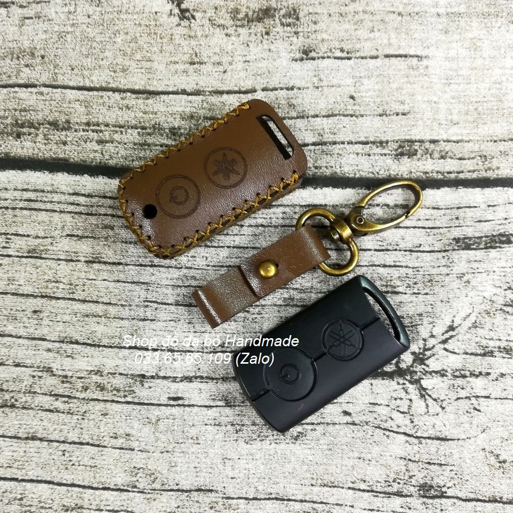 Bao Da Chìa Khóa  Yamaha NVX, Janus, Nozza Grande, FreeGo, Latte, Exciter 155, bọc chìa remote xe máy kèm tặng móc khóa