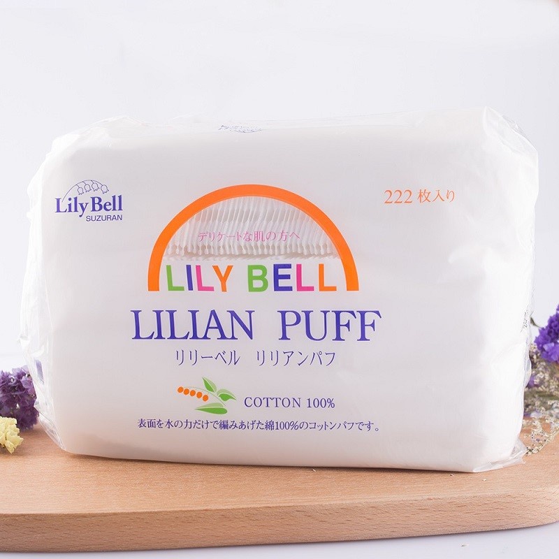 Bông Tẩy Trang Lily Bell 222 Miếng Sợi Cotton Siêu Mềm Mỏng Dai Không Xơ Thấm Hút Tốt – Khongcoson