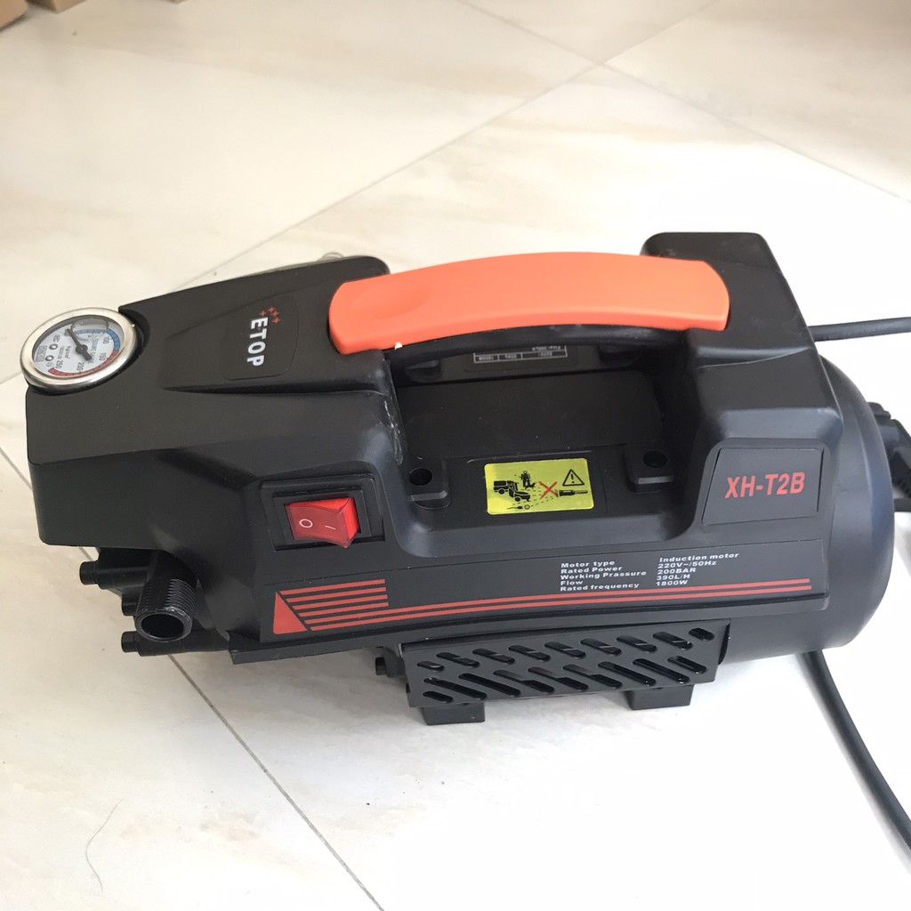 Máy rửa xe cao áp Etop ⚡️Tặng cần rửa xe, bình bọt tuyết + dây dài 10 mét ⚡️ Công suất: 1800W
