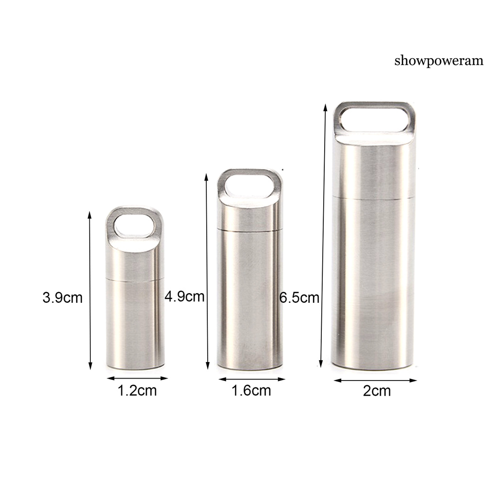 (Hàng Mới Về) Hộp Đựng Thuốc Mini Bằng Thép Không Gỉ Chống Thấm Nước