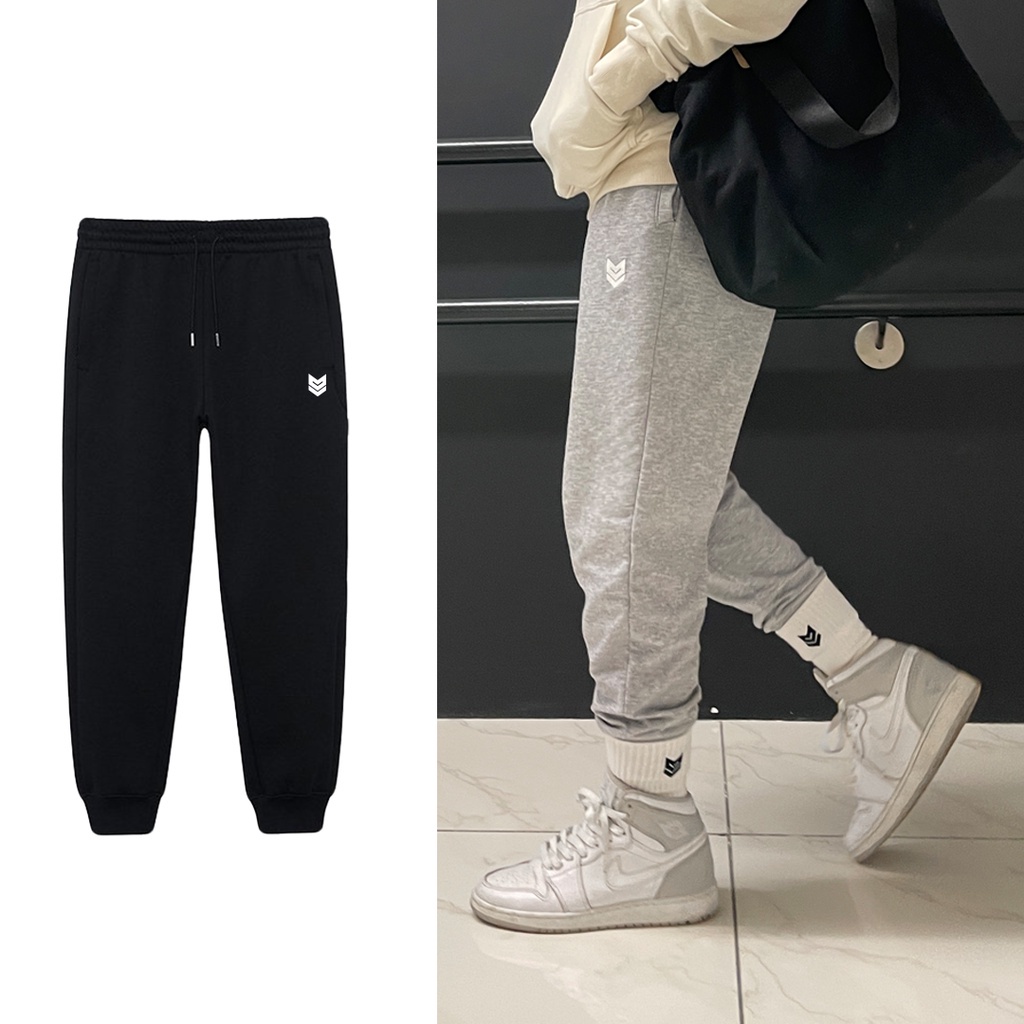▣Quần Jogger nỉ bóng rổ nam nữ Redikick Fleece Pants, dài Đen -Xám thể thao ống bó thoáng mát Tập Gym Tennis Chạy Bộ