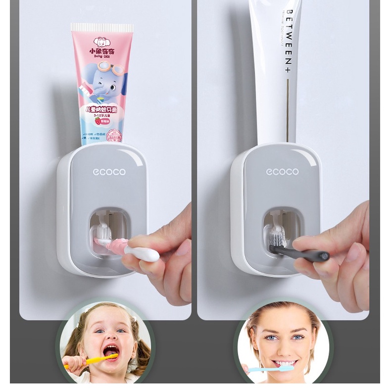 Bộ Nhả Kem Rời Ecoco Mẫu Mới Nhỏ Gọn Siêu Tiện Lợi OENEN Tặng Kèm Miếng Dán Oenon