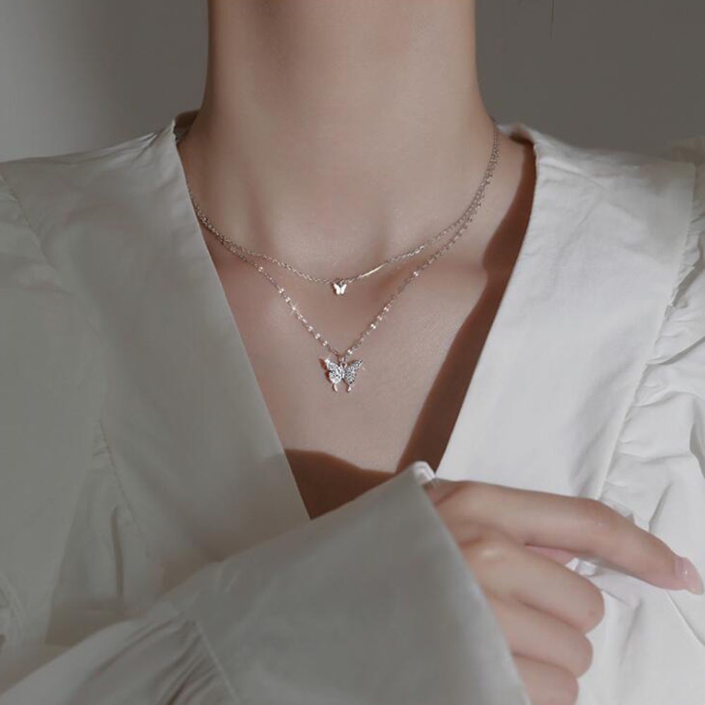 Dây chuyền dáng dài đính đá hình bướm xinh xắn