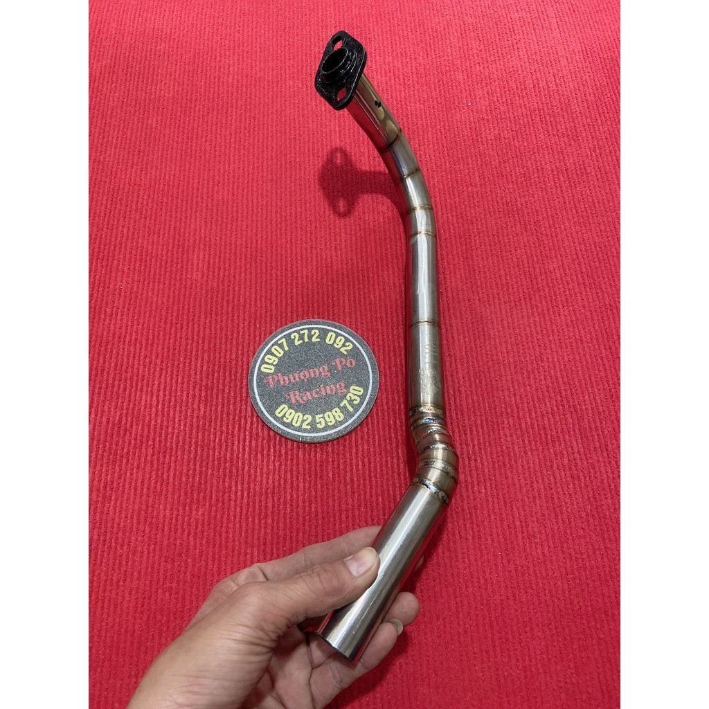 Cổ pô inox 304 khắc sâu cua kiểu gắn pô zin cho AB 125-150/ SHVN / VARIO / Click thái