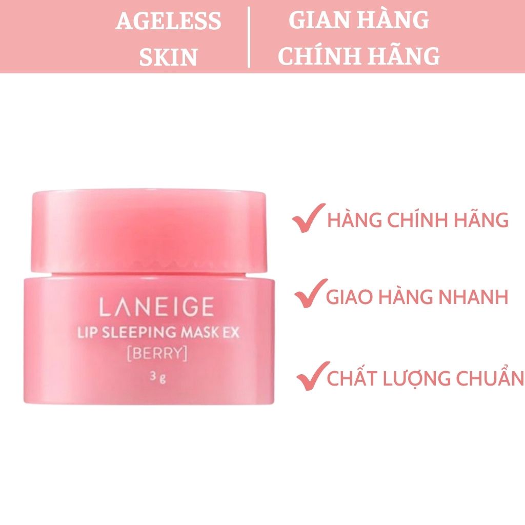 Laneige Lip Sleeping Mask Berry - Mặt Nạ Ngủ Môi full size/ mini size