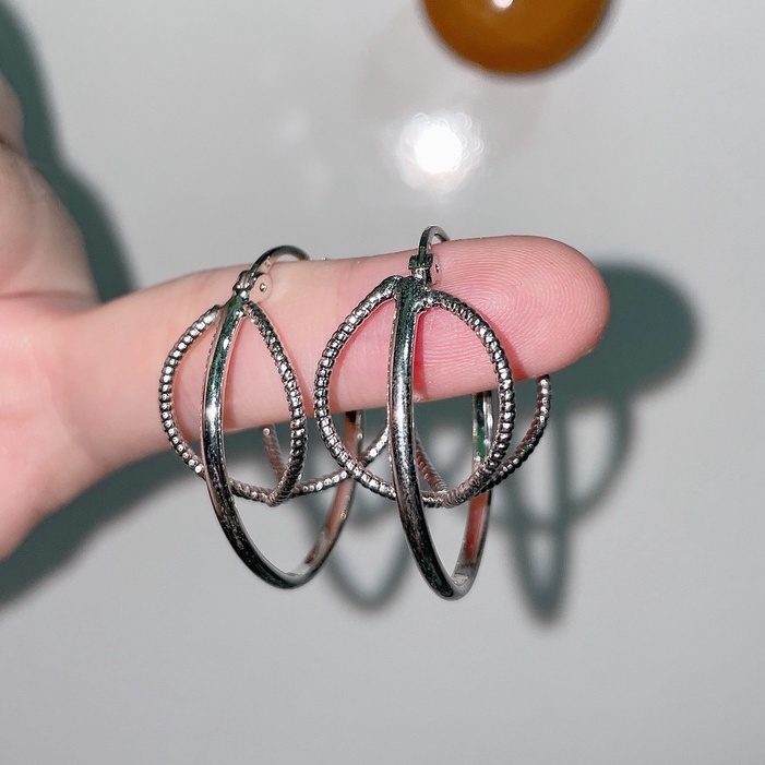 BÔNG TAI BẠC LỒNG CẦU 925 2HAND