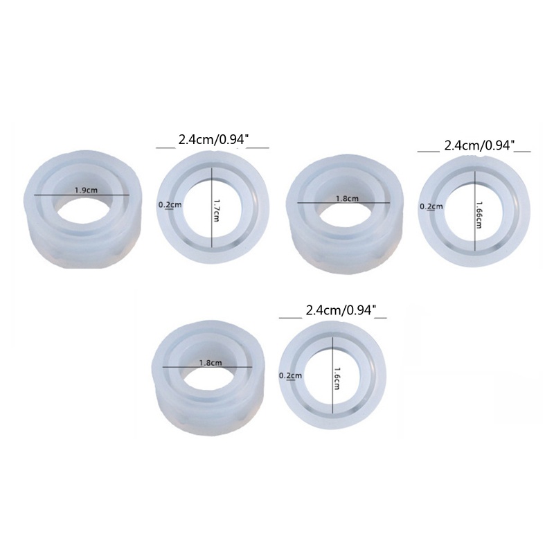 Set 3 Khuôn Silicone Làm Nhẫn Hình Số 8 DIY