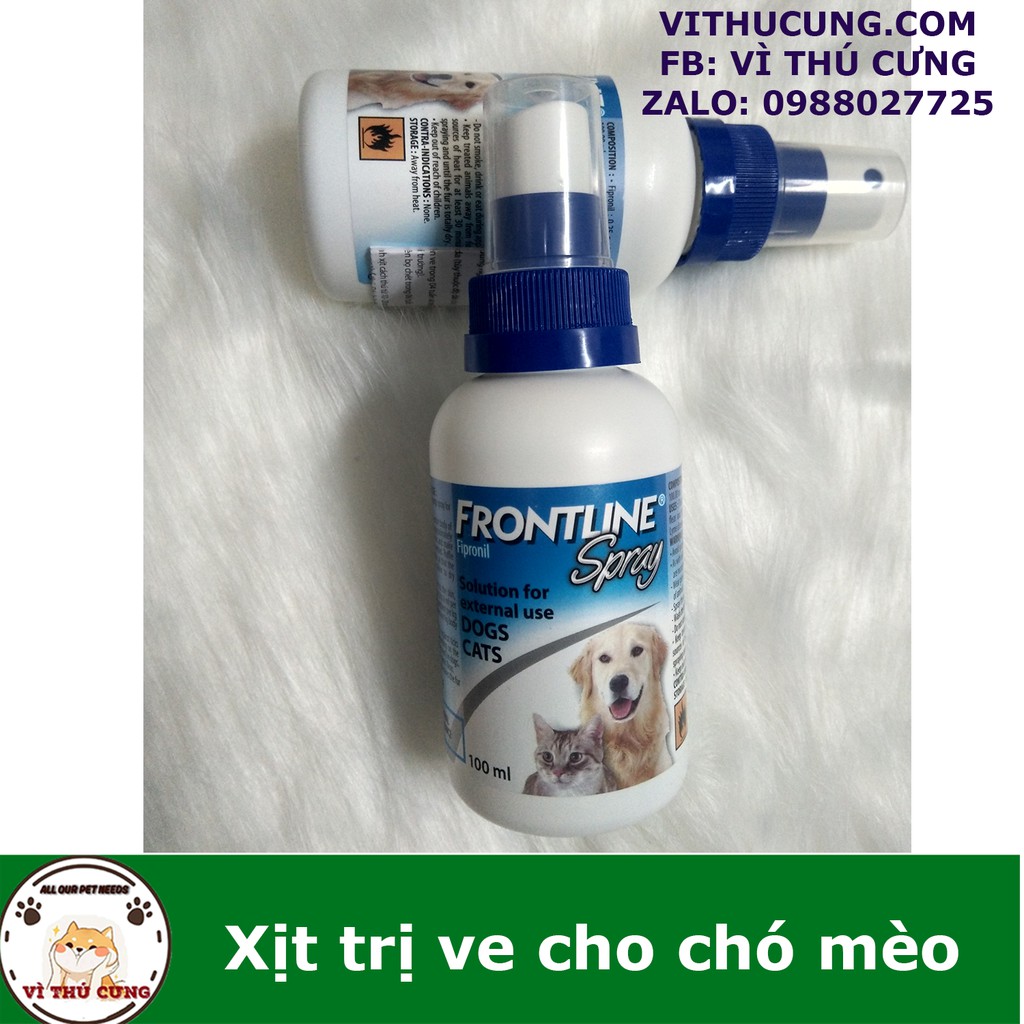 Xịt  ve, rận, bọ chét trên chó mèo Frontline Spray