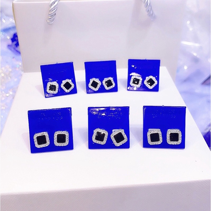 Khuyên tai bạc nữ, Bông tai đính đá phong cách hàn quốc Minh Hằng Jewelry