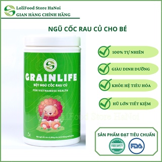 Ngũ cốc ăn dặm cho bé grainlife, bột ngũ cốc rau củ, ngũ cốc Lolifood – Hũ 400G