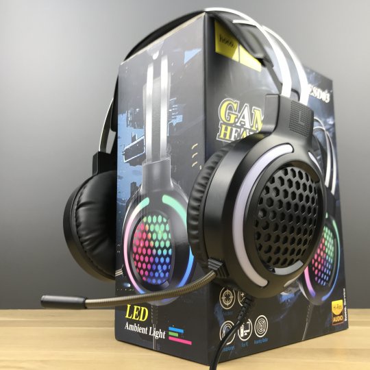 Tai nghe chụp tai máy tính chơi game có dây HOCO Touring có micrô đa hướng 3,5 mm cho mic  Đèn led có mic