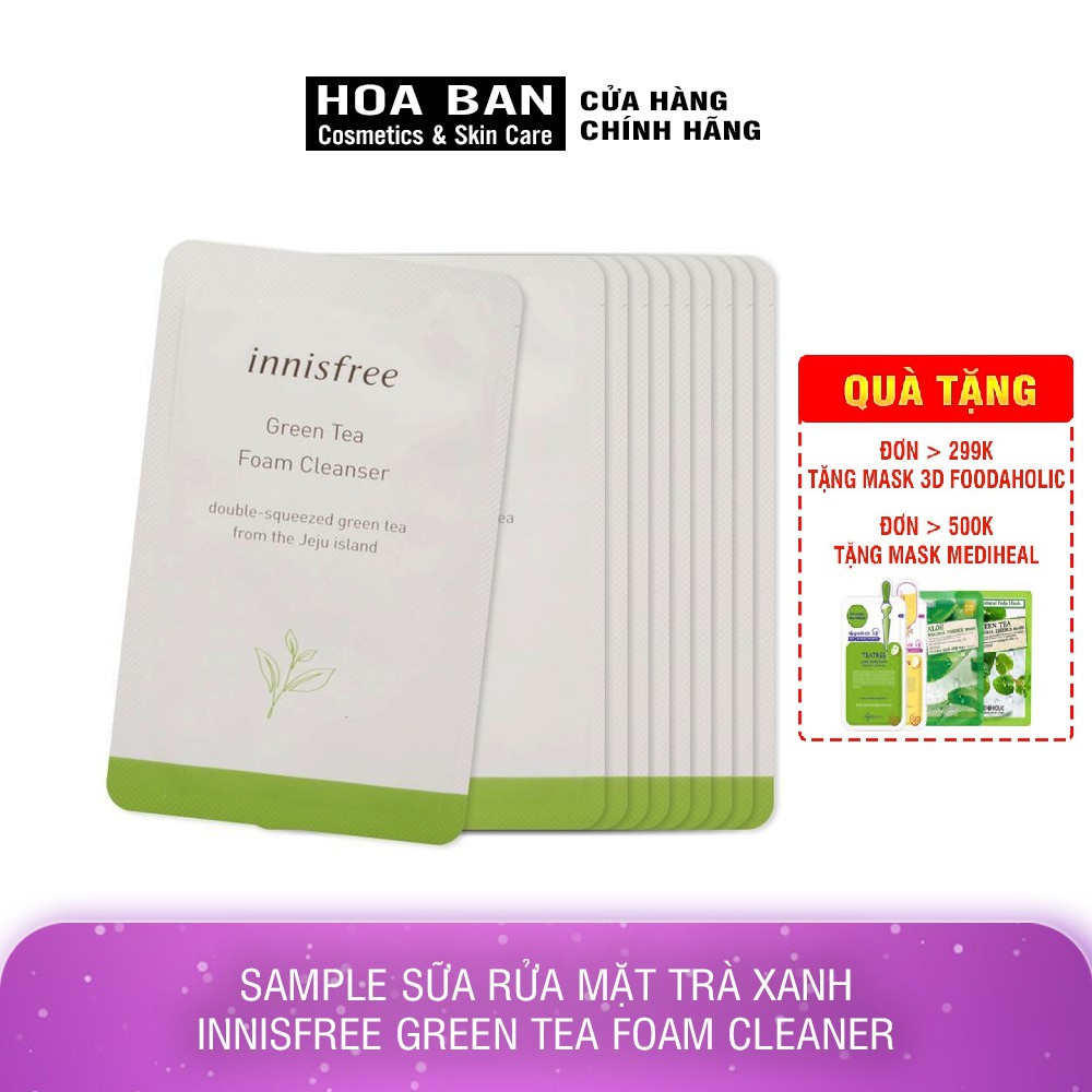 (Sample) Sữa Rữa Mặt Trà Xanh Innisfree Green Tea Foarm Cleanser