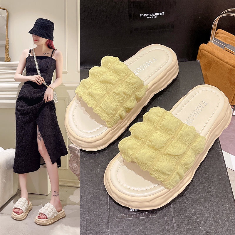 Dép Sandal Đế Dày Phong Cách Hàn Quốc Mới Dễ Phối Đồ