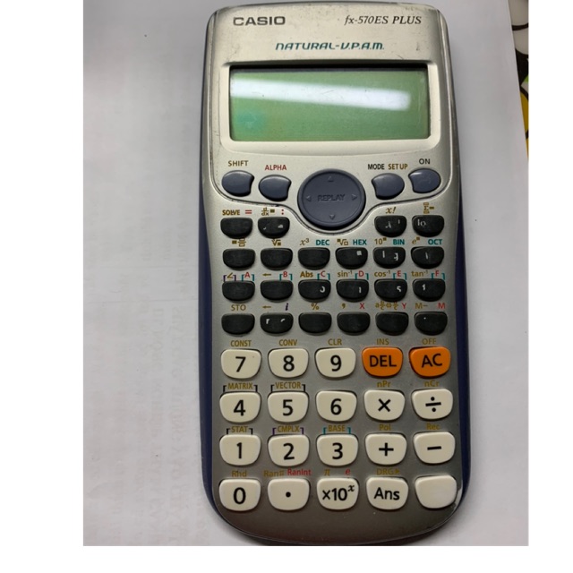 Máy Tính Bỏ Túi CASIO fx-570ES PLUS Đã Sử Dụng 50% Có Tặng Kèm Giấy Dán Bàn Phím Thuận Tiện Cho Việc Tính Toán Và Rõ