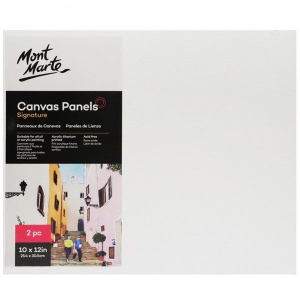 Cá Chép - Vải canvas vẽ Mont Marte Canvas Panels Pack 2 25.4x30.5cm - MM-CMPL2530
