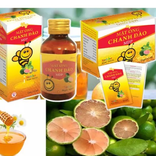 Siro Mật Ong Chanh Đào – Hỗ trợ giảm ho do viêm họng, ho lâu ngày, ho do lạnh