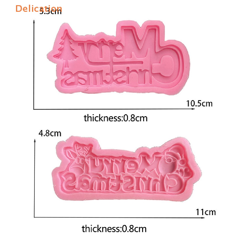 1 Khuôn Làm Bánh / Sô Cô La Bằng Silicone Hình Bảng Chữ Cái Giáng Sinh DIY