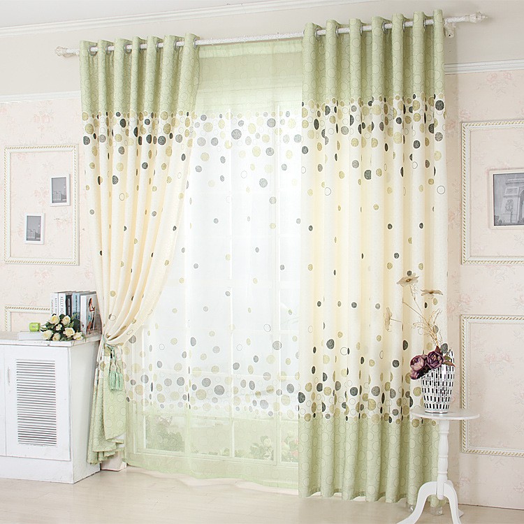 Rèm vải họa tiết chấm bi ( 1m x 2.7m ; 2m x 2.7m ; 3m x 2.7m )