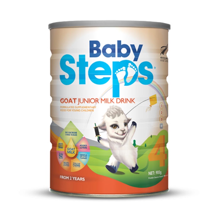 Sữa dê Baby steps 4 Úc lon 900g date T5/22