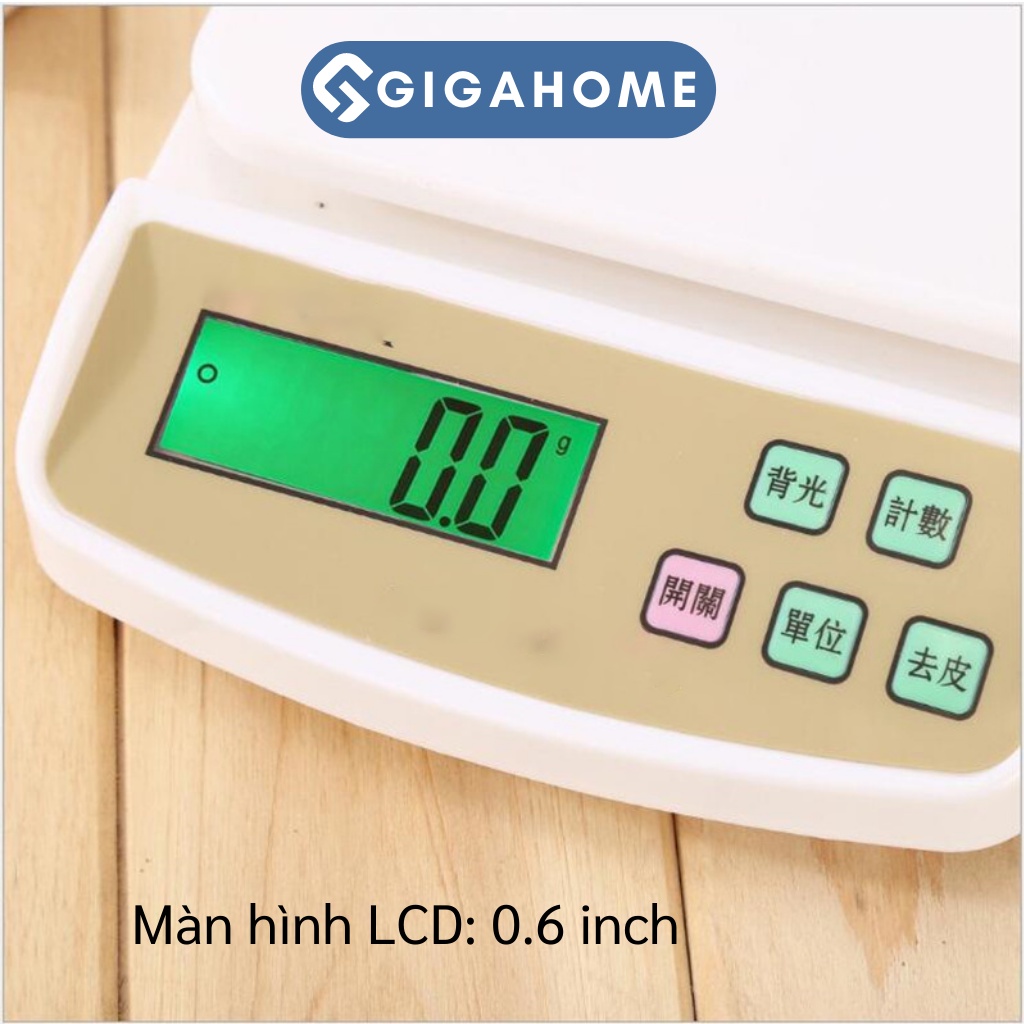 Cân Tiểu Ly Điện Tử Nhà Bếp Mini 1g-7kg GIGAHOME  Độ Chuẩn Xác Cao, Đong Bột 2711