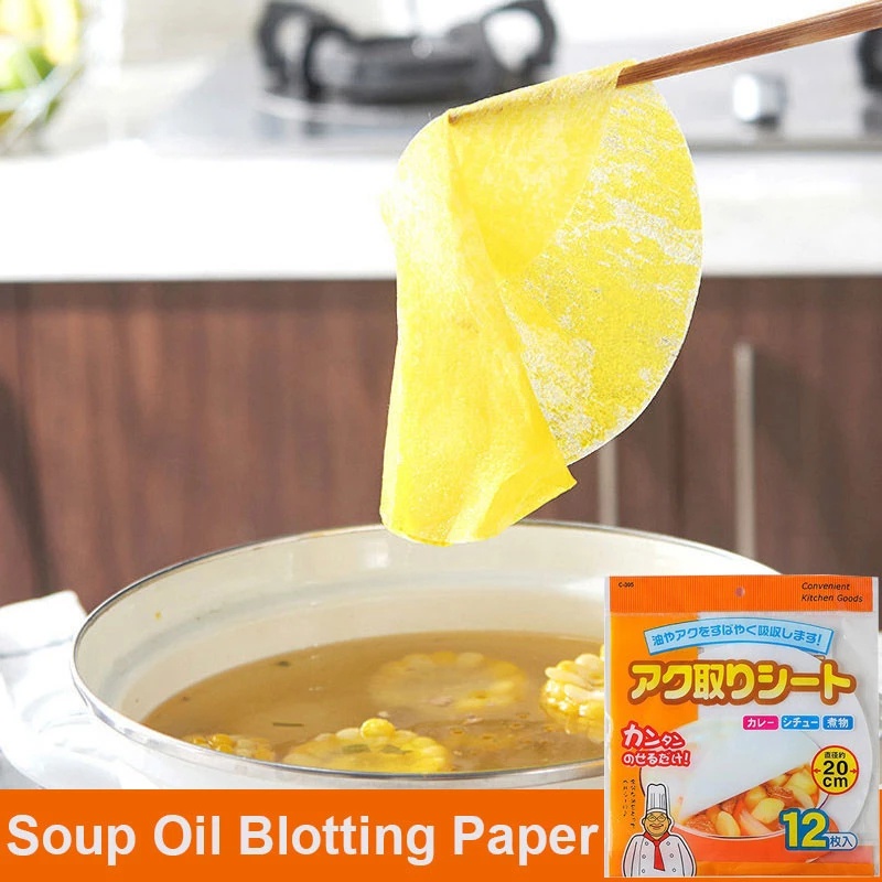 Set 12 giấy thấm dầu mỡ làm bánh nấu súp tiện dụng