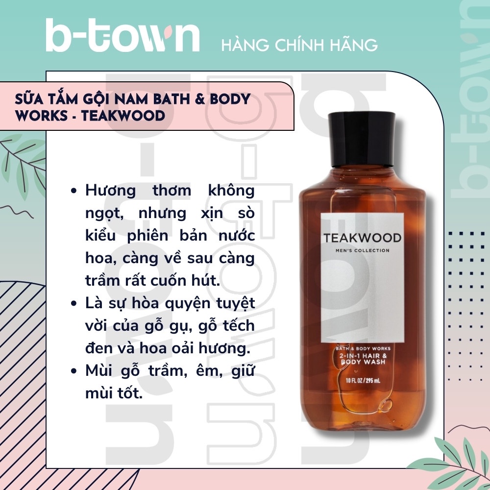 Sữa Tắm Nam Bath & Body Works 295ml - TEAKWOOD
