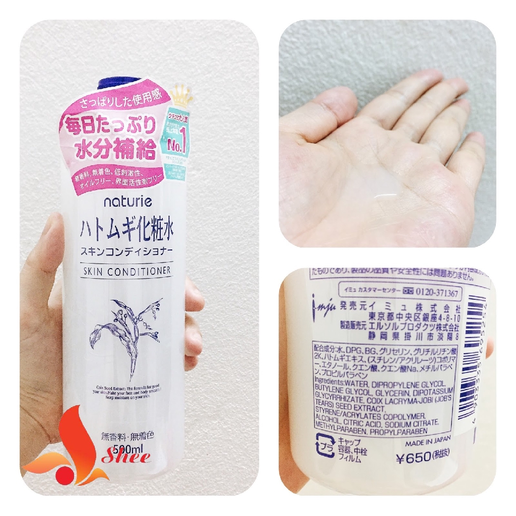 (Mẫu mới) Lotion hạt ý Dĩ Naturie Hatomugi Skin Conditioner