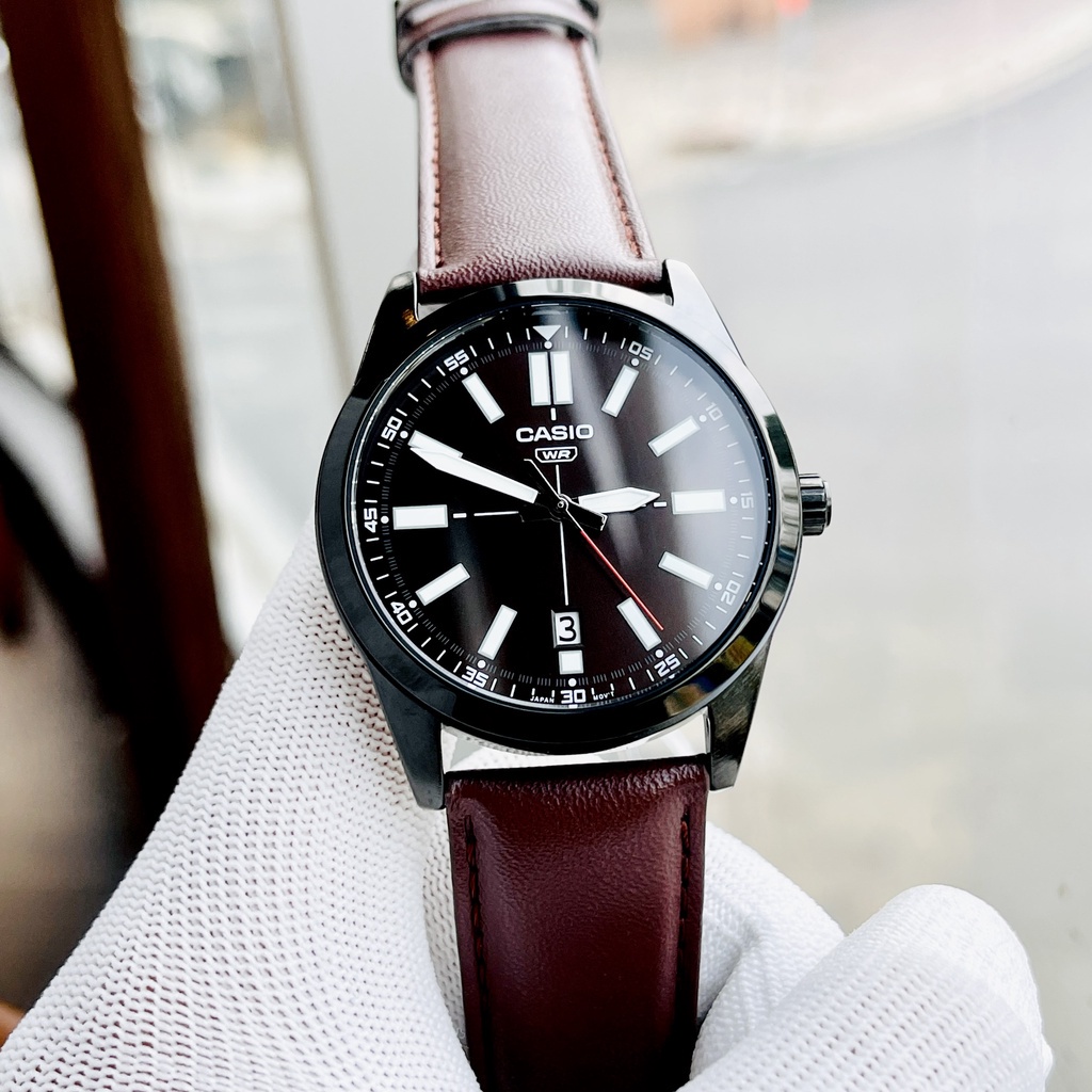 Đồng hồ Nam Casio MTP-VD02, đồng hồ chính hãng, Dây Kim Loại và Dây Da, Chống Nước tốt