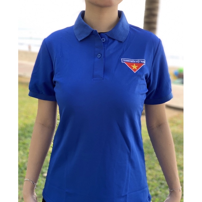 Áo đoàn Thanh Niên, Áo thun đoàn Thanh niên vải thun Poly cá sấu xịn logo thêu