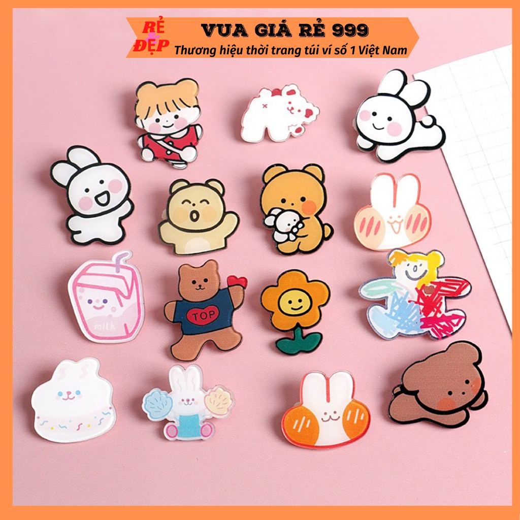 🧰 FREE SHIP 🧰 Phụ kiện sticker cài gim trang trí balo túi ví xinh xắn dễ thương VUAGIARE999 ST00