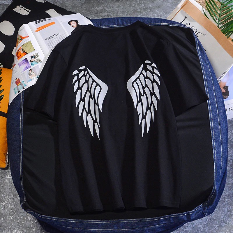 Áo thun phản quang tay lỡ nam nữ cánh 03