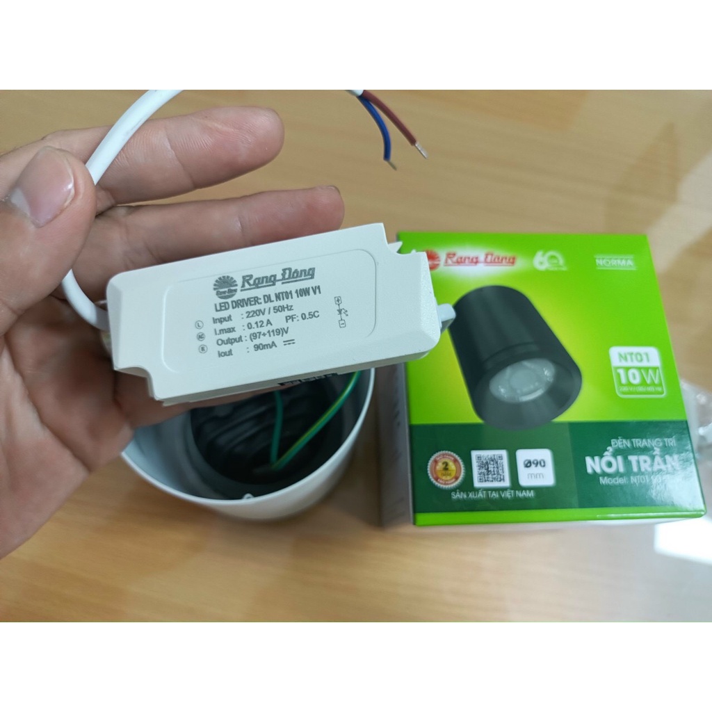 Đèn ống bơ Downlight nổi trần trang trí 10W,12w,15w-Chính Hãng Rạng Đông