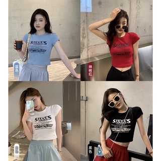 Áo croptop dáng ôm tay ngắn
