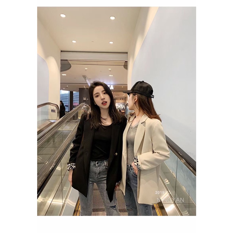 Áo Khoác Blazer Nữ 4 Nút Tay Phối Thời Trang - BLA22059