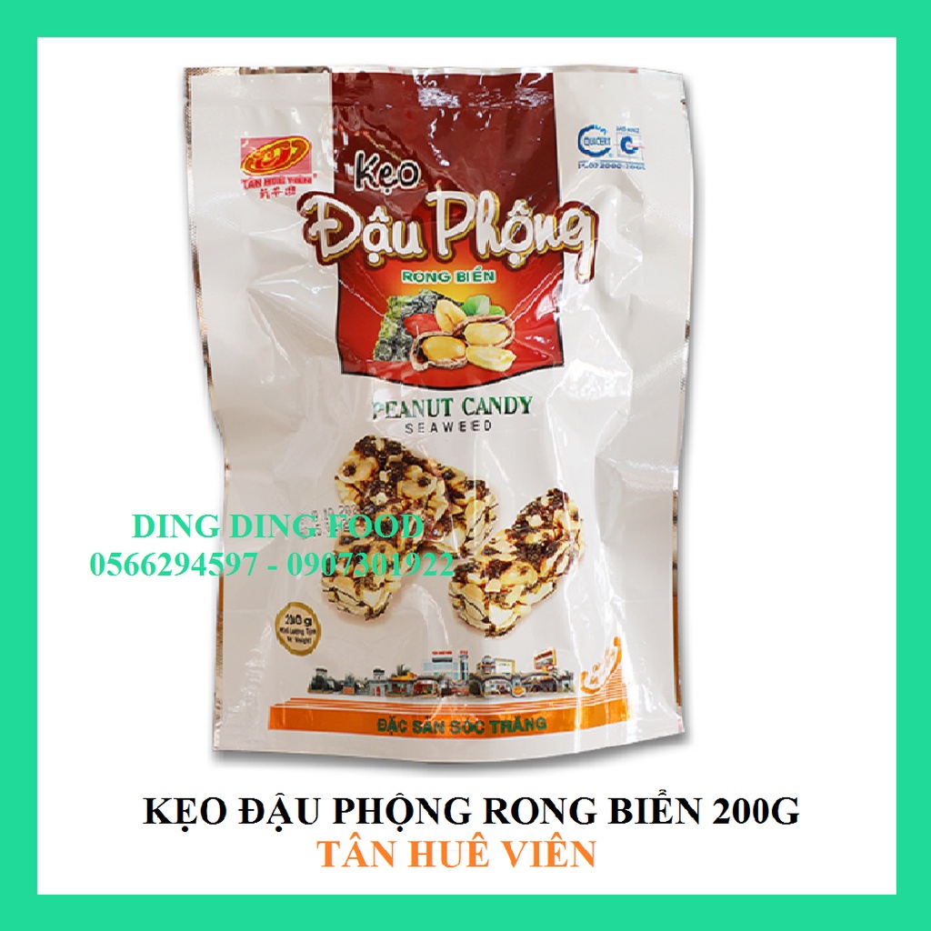 [1KG] Kẹo Đậu Phộng Rong Biển Tân Huê Viên 200g| Kẹo Dinh Dưỡng| Kẹo Tết| Thèo Lèo| Ăn Vặt| Sóc Trăng - DING DING FOOD