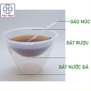 Dụng cụ ướp lạnh rượu Bát ướp lạnh rượu tặng kèm gáo múc, Làm mát đồ uống