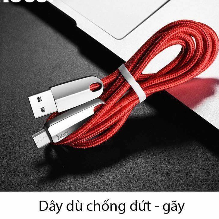 CHÍNH HÃNG Dây cáp sạc nhanh Tự Ngắt khi đầy có đèn báo Hoco U#35 Dành cho ip-ss-typeC Siêu Bền- Bảo Vệ Máy